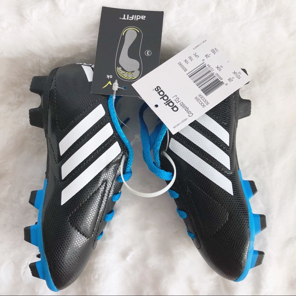 Adidas Conquisto FG J Black / White / Solar Blue